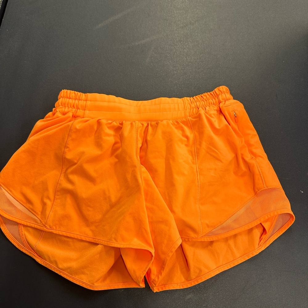 Orange lulu lemon shorts